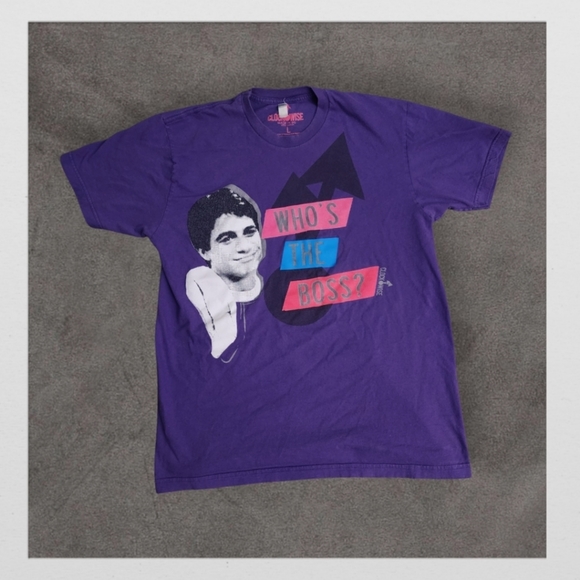 Vintage Y2K! Purple "Who's the Boss" Tee, Men's Large - Picture 1 of 6